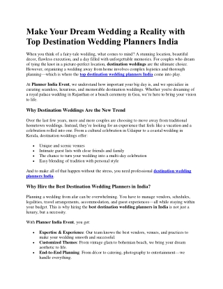 Make Your Dream Wedding a Reality with PIE