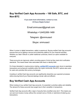Buy Verified Cash App Accounts – 100 Safe, BTC, and Non-BTC