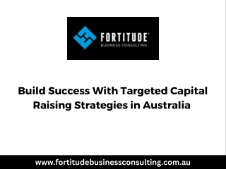 Build Success With Targeted Capital Raising Strategies in Australia