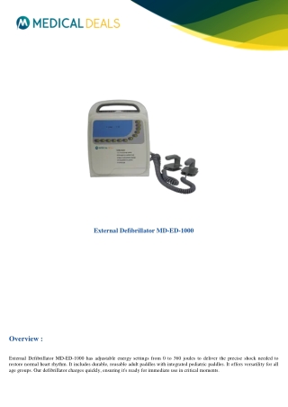 External-Defibrillator--MD-ED-1000