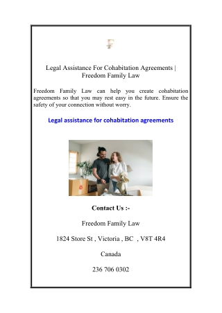 Legal Assistance For Cohabitation Agreements | Freedom Family Law