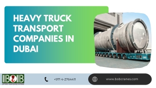 heavy truck transport companies in dubai PDF