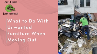 What to Do With Unwanted Furniture When Moving Out