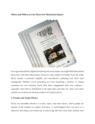 When and Where to Use Flyers for Maximum Impact