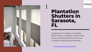 Discover the Best Plantation Shutters in Sarasota, FL
