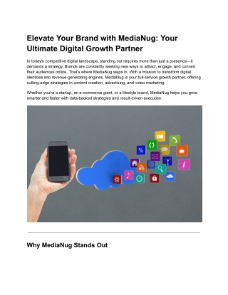 Elevate Your Brand with MediaNug_ Your Ultimate Digital Growth Partner