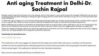 Anti aging Treatment in Delhi-Dr  Sachin Rajpal