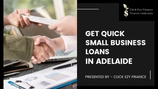 Get Quick Small Business Loans in Adelaide