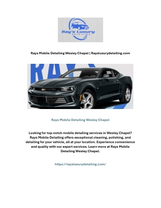 Rays Mobile Detailing Wesley Chapel | Raysluxurydetailing.com