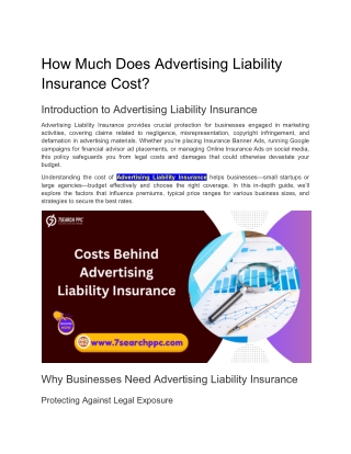 How Much Does Advertising Liability Insurance Cost