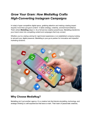 Grow Your Gram_ How MediaNug Crafts High-Converting Instagram Campaigns