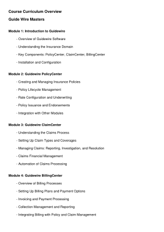 Guidewire_Masters_Course_Curriculum