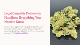 Reliable Hamilton Weed Delivery with Dankhub
