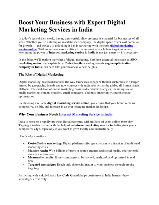 Boost Your Business with Expert Digital Marketing Services