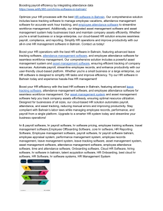 Top Bahrain Leave Tracking Solutions