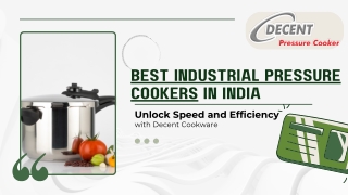 Industrial Pressure Cookers in India