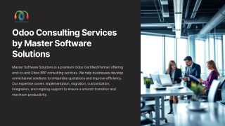 Odoo Consulting Services by Master Software Solutions