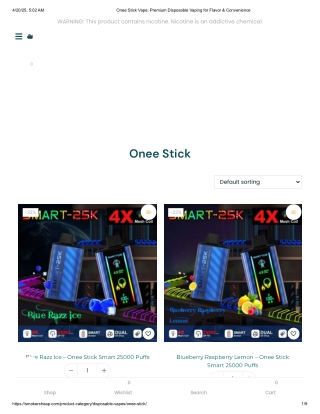 Onee Stick Vape_ Premium Disposable Vaping for Flavor & Convenience