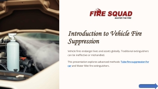 Why Tube Fire Suppression for Car is Important for Vehicle Safety