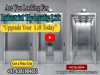 Industrial Hydraulic Lift Manufacturers Bangalore