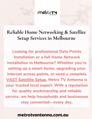 Expert Satellite TV & Data Points Installation Melbourne
