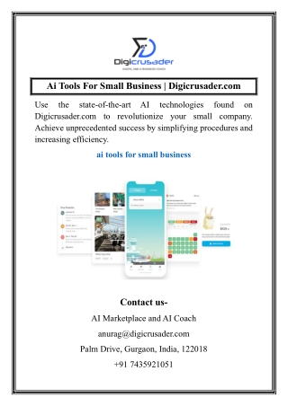 Ai Tools For Small Business Digicrusader