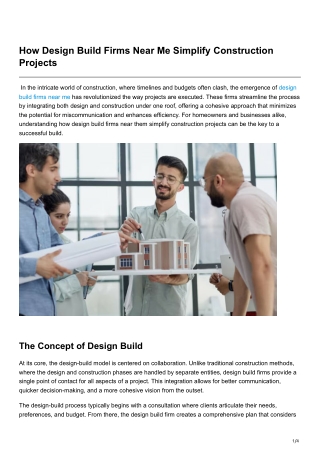 How Design Build Firms Near Me Simplify Construction Projects