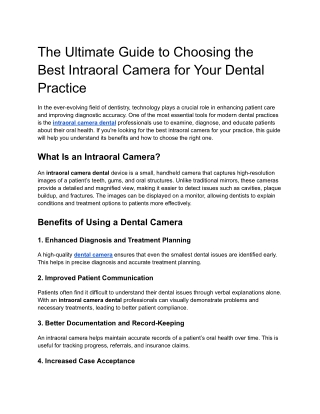 The Ultimate Guide to Choosing the Best Intraoral Camera for Your Dental Practice (2)