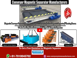 Conveyor Magnetic Separator Manufacturers in Chennai