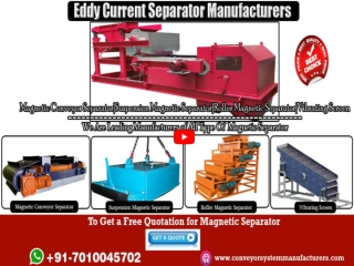 Eddy Current Separator Manufacturers in Chennai