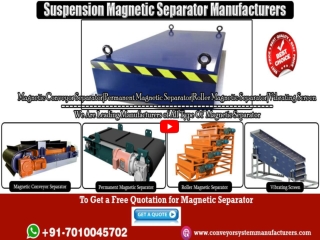 Suspension Magnetic Separator Manufacturers in Chennai