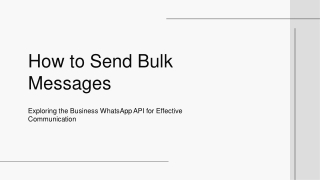 How to Send Bulk Messages with WhatsApp Business API