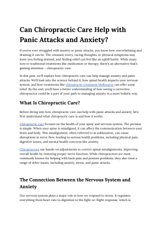 Can Chiropractic Care Help with Panic Attacks and Anxiety_