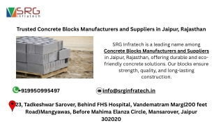 Trusted Concrete Blocks Manufacturers and Suppliers in Jaipur, Rajasthan