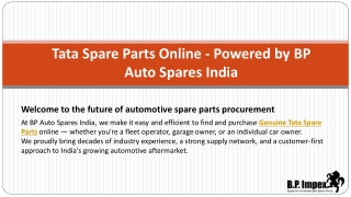 Tata Spare Parts Online - Powered by Bp Auto Spares India