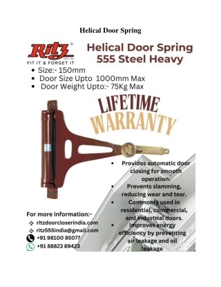 Helical Door Spring