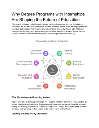 Degree Programs with Internships