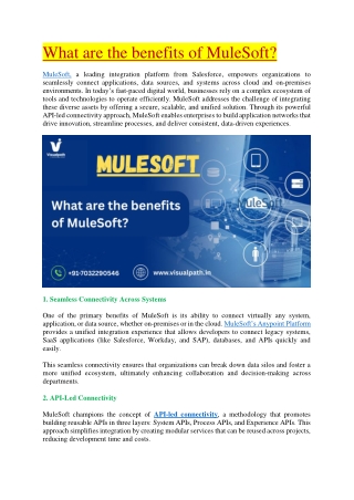 Mulesoft Training Institute - MuleSoft Training in Chennai