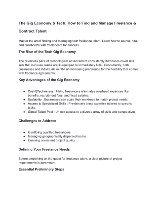 The Gig Economy & Tech_ How to Find and Manage Freelance & Contract Talent