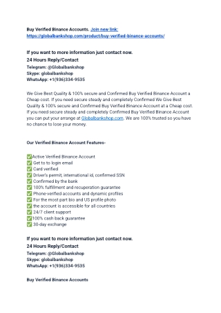 How can I buy a verified Binance account