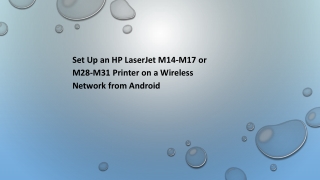 HP LaserJet M14-M17 or M28-M31 ppt