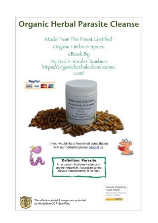 Organic Herbal Parasite Cleanse