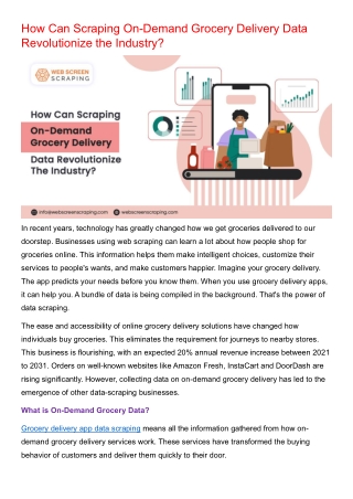 How to Scrape Data from Grocery Delivery Apps: A Step-by-Step Guide