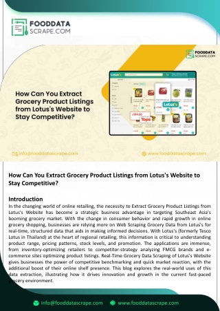 Extract Grocery Product Listings from Lotus’s Website