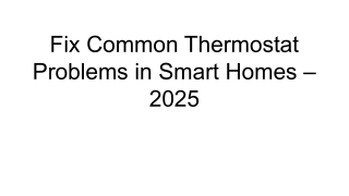 Fix Common Thermostat Problems in Smart Homes – 2025