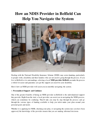 How an NDIS Provider in Belfield Can Help You Navigate the System