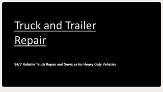 Truck and Trailer Repair