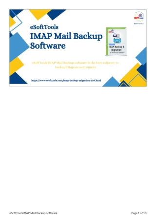 eSoftToolsIMAP Mail Backup software (1)