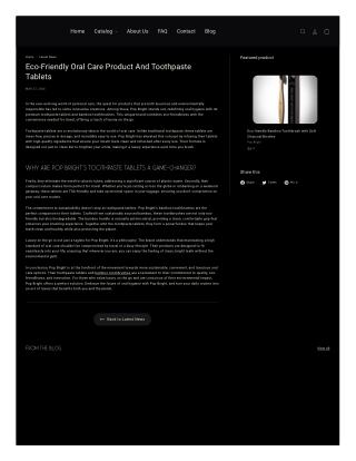 Eco-Friendly Oral Care Product – Toothpaste Tablets by Pop Bright