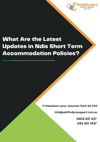 What Are the Latest Updates in Ndis Short Term Accommodation Policies